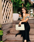 The Vicky Woven Clutch - Rose&Josie